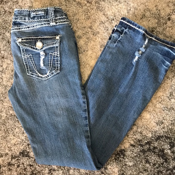 ZCO Premium Destroyed Distressed Bootcut Jeans - Picture 8 of 15
